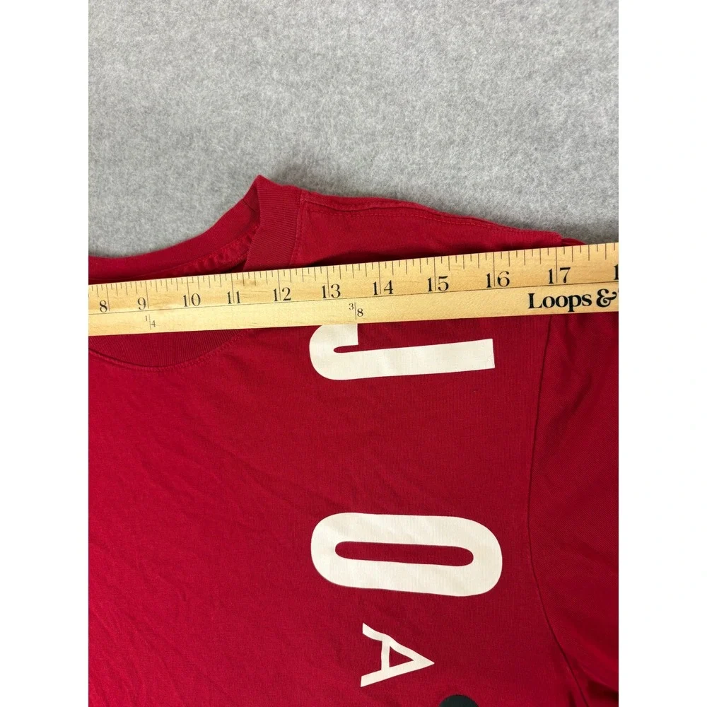 Jordan Mens Red Graphic T-Shirt Jumpman Logo Short Sleeve BV0086-687 Size S